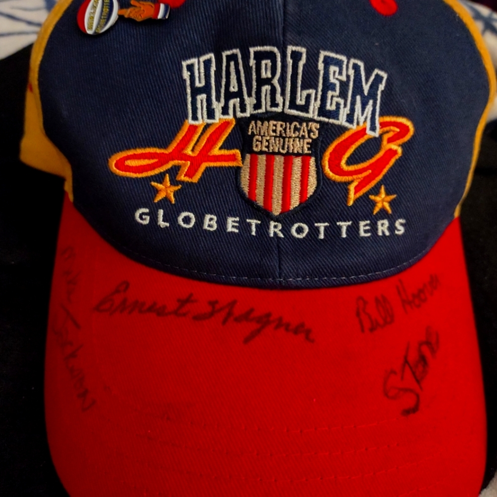 Official autographed Harlem Globetrotters hat
